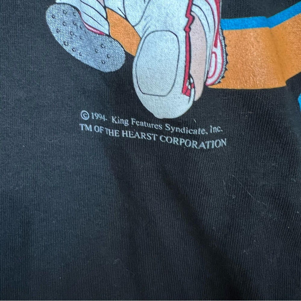 Popeye Olive Oyl Cartoon T Shirt Single Stitch Double Side Graphic XL - Picture 3 of 9